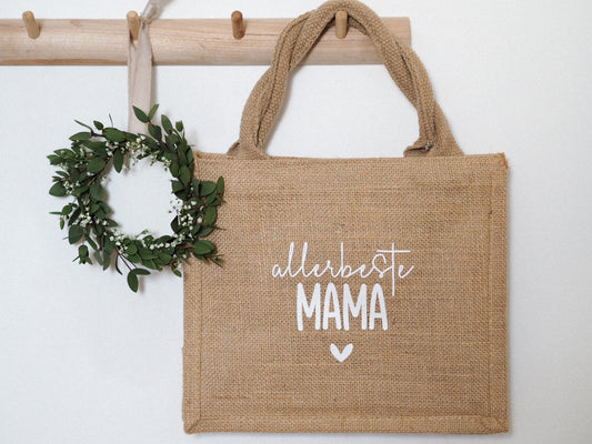 Kleine Jutetasche „Mama“